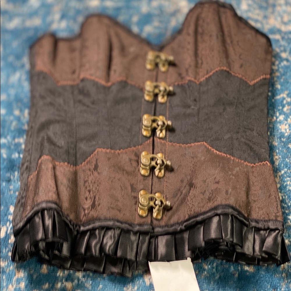 Steampunk Corset chocolate/black Size 30